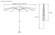 paramondo interpara Ombrellone da Giardino e Balcone 3,5 m (Rotondo/Rosso Vinaccia) / Telaio (Antracite)