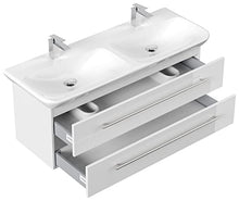 emotion MYDAY130CM000101DE - Lavabo con mobiletto, in Legno Bianco Lucido, 130 x 45 x 41,6 cm