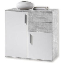 Stella Trading Bobby 4 Comò, Engineered Wood, Bianco (Cemento), 80 x 82 x 35 cm