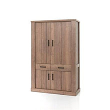 Newcastle - Armadio a 4 ante, colore: rovere scuro