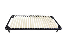 KOSMI - Estrado de ripas 90x190 cm sobre pés para cama de solteiro, 4 pés, 20 ripas de contraplacado, estrado em kit a montar