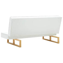 Tidyard Divano Letto Similpelle e Telaio in Legno 157 x 81 x 74,5 cm Bianco