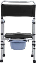 zvcv Utile Comodino Pieghevole Sedia da Toilette Sedia da Bagno Niture Anziani con braccioli e Sedile Imbottito, tavolino Regolabile in Altezza