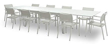 giordano shop Set Tavolo Allungabile e 10 Sedie da Giardino in Alluminio Didone Bianco