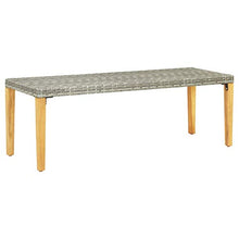 VidaXL - Panca da giardino, 80 cm, in resina intrecciata, colore: Grigio