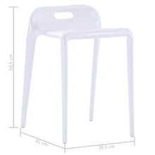 Tidyard Sgabelli Impilabili in Plastica Moderni Industriali,Sgabelli Alti da Bar Cucina 4 pz Bianchi