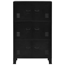 Festnight Armadio per Ufficio, Armadio Classificatore con 6 Ante Nero 75x40x120 cm Acciaio