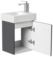 emotion Lavabo con mobiletto, Legno, Antracite Lucido, 38, 2 unità