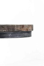 CLP Sgabello Swansea in Legno E Metallo Look Industriale I Sgabello Bar con Poggiapiedi Altezza Regolabile 73-82 CM, Colore:Antico Argento