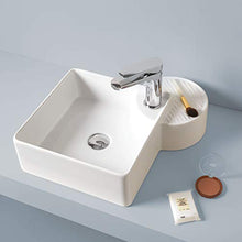 Lavandino Lavabo appoggio quadro serie Cartesio monoforo