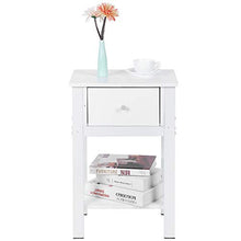 EBTOOLS - Comodino con 1 cassetti e ripiani, in legno, per divano, salotto, tavolo da 30 kg + ripiano 20 kg