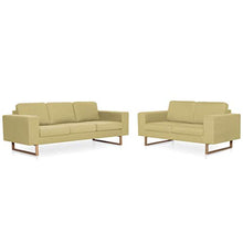 FAMIROSA Set Divani 2 pz in Tessuto Verde-6862