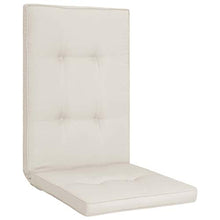 vidaXL - Cuscino per Sedia da Giardino, 4 Pezzi, 120 x 50 x 5 cm, Colore: Crema