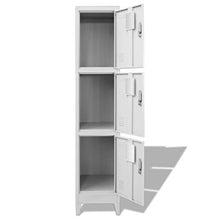 FAMIROSA Armadietto a 3 Scomparti con Serrature 38x45x180 cm
