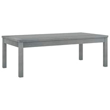 FAMIROSA Tavolino da caffè 100x50x33 cm Grigio Legno Massello di Acacia