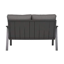 Gartentraum Divano da Esterno a 2 posti in Alluminio Grigio con Cuscino - Sofa Briun