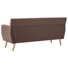 Festnight- Divano a 3 Posti, Divani da Soggiorno in Stoffa Imbottito 172x70x82cm Marrone