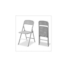 Sedia pieghevole Alu Connubia Calligaris struttura alluminio satinato e sedile grigio