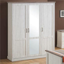 NovomeUBLE - Armadio a 3 ante, colore: rovere chiaro e marrone Emorure
