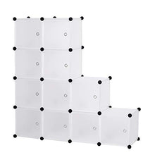 eSituro Guardaroba Modulare Scaffale Portaoggetti con Ante Contenitori per Armadio con 11 Scompartimenti Cubi SGR0036