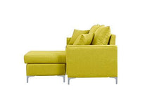 BHDesign Elise - Divano angolare moderno reversibile, in tessuto, colore: Giallo - Arredi Casa