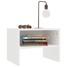 Lasamot Comodino in truciolare, Comodino Camera da Letto Stile Moderno 40 x 30 x 30 cm (Larghezza x profondità x Altezza) Bianco Set 1 Pezzi