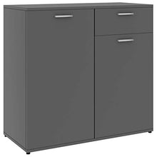 Sideboard Grau 80x36x75 cm Spanplatte