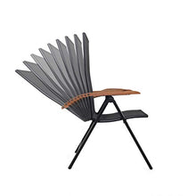 Ambientehome Sedia pieghevole in alluminio, 4 x 4 cm, braccioli in acacia nero