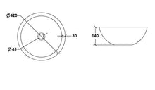Lavabo in bambù 42 x 14 cm