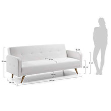 Kave Home - Divano letto Roger bianco - Arredi Casa