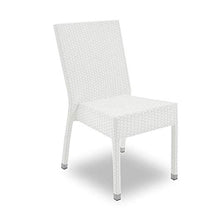 giordano shop Set Tavolo e 4 Sedie da Giardino in Alluminio e Hularo Bianco