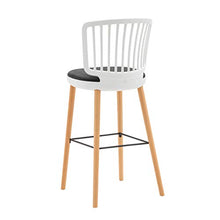 Fashion Commerce Set di 4 Sgabelli con Seduta Imbottita e Gambe in Legno