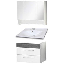 Fackelmann sceno 3 Pezzi Set di mobili da Bagno – Mobiletto da Bagno/lavabo/Specchio