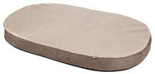 Kerbl 80332 Memory Foam - Materasso ovale, 72 x 52 x 8 cm, grigio/beige