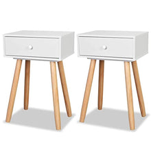 vidaXL 2X Massello di Pino Comodini Neri Set Comò Cassettiere Mobiletto Notte