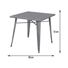 Pratiko Life A0058749-0 Tavolo Matrix, Grigio, 80 x 80 cm