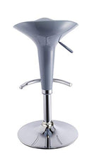2X Sgabelli da Bar in plastica Grigio Regolabile in Altezza Girevole DH0049
