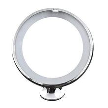 LFK - Specchio da trucco con luce LED, con ingrandimento 10x, per trucco, rotazione di 360°, con ventosa rotonda