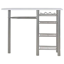 Set da Bar 3 Pezzi con Ripiani, Tavolo e 2 sedie per Case, Giardini, Bar, Pub o ristoranti Blackbarbar in Legno e Acciaio