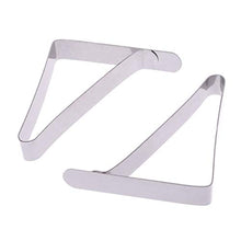 Fogun - Set di 4 fermatovaglia, in acciaio inox, argento, 6,8 x 6,5 cm