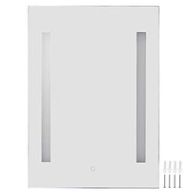 Zerone Specchio LED anti-appannamento, specchio da parete rettangolare, per bagno e trucco, 50 x 70 cm