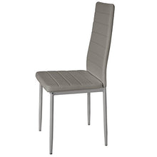 TecTake Set di sedie per sala da pranzo 41x45x98,5cm - disponibile in diversi colori e quantità – (6x Grigio | No. 401851)