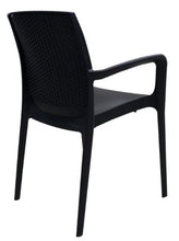 Grand Soleil Sedia con Braccioli Impilabile in Polipropilene Antracite Boheme S6618N, Nero, 56 x 46 x 84 cm