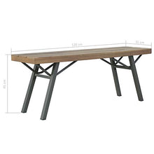 BIGTO - Panca da Giardino in Legno di Acacia Massiccio, 120 cm