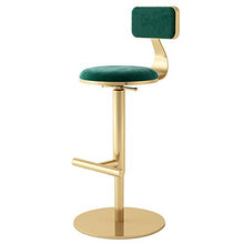 NBXLHAO Sgabello Alto, Poltrona Elevabile Manuale, Flanella/Cuscino, 65-80 Cm, Sedia Gambe Oro/Nero, per Salone di Bellezza, Cucina, Camera da Letto,Backrest-B