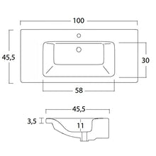 bonussi Mobile Bagno Sospeso 100 cm Lavabo e Specchio Mendel Olmo Terra