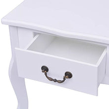 Tidyard Comodino Bianco 2 Pezzi, Comodino Elegante Moderno con 1 Cassetto, 43x33x45,5 cm