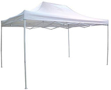 GrecoShop Gazebo Pieghevole Impermeabile in Alluminio 3x4,5m per Giardino/mercatini/fiere - MOD. Bianco - 4358