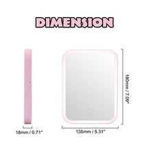 Faus Koco. Bianco Vanity Specchio di Trucco, Trucco dello Schermo dello Specchio Soft Touch LED Regolabile luminosità Desktop Portable LED Illuminato Specchio di Trucco cosmetico USB Specchietto