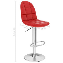 FAMIROSA Sgabelli da Bar 2 pz Rosso Vino in Similpelle-9787